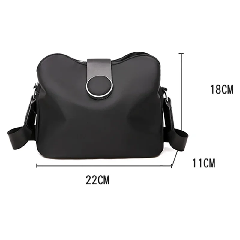 Wodoodporna nylonowe torby na ramię dla kobiet, nowa torebka mała torba typu Crossbody dla kobiet, gorąca sprzedaż jednokolorowa torba kurierska