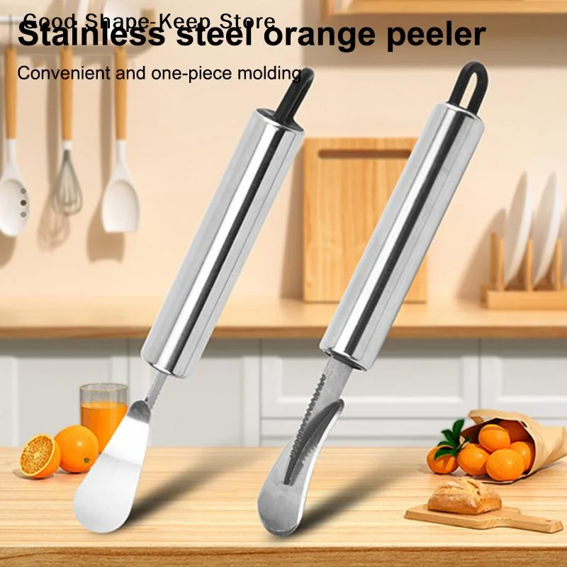 daily1PC Stainless Steel Orange Peeler Citrus Peeler Tool With Comfortable Handle Fruit Slicer Cutter Remover For Kitchen
