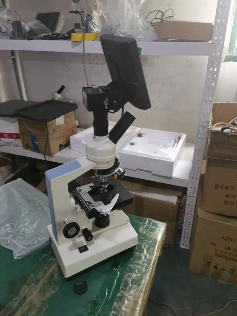 2500X Monocular LED Biological Microscope with TV Drawtube CCD for Scientific Experiments Learning Education Aquaculture