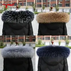 2025 New Style Real Raccoon Fur Collar Women Plush Scarves Fashion Warm Comfortable Shawl Luxury Clothing Coat Collar Ladies