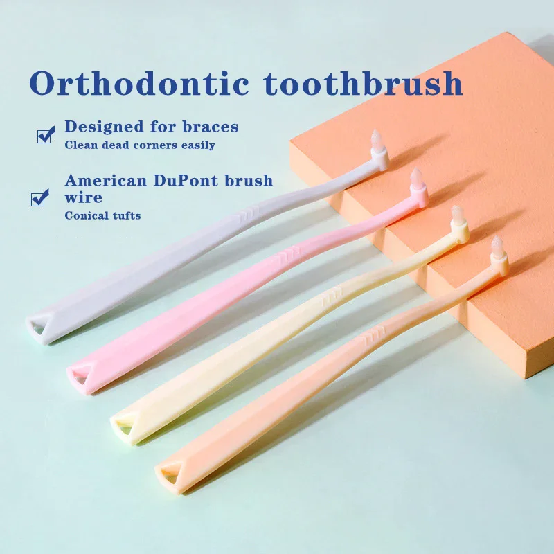 1pc Orthodontic Interdental Brush Single-beam Soft Teeth Cleaning Toothbrush Oral Care Tool Small Head Soft Hair