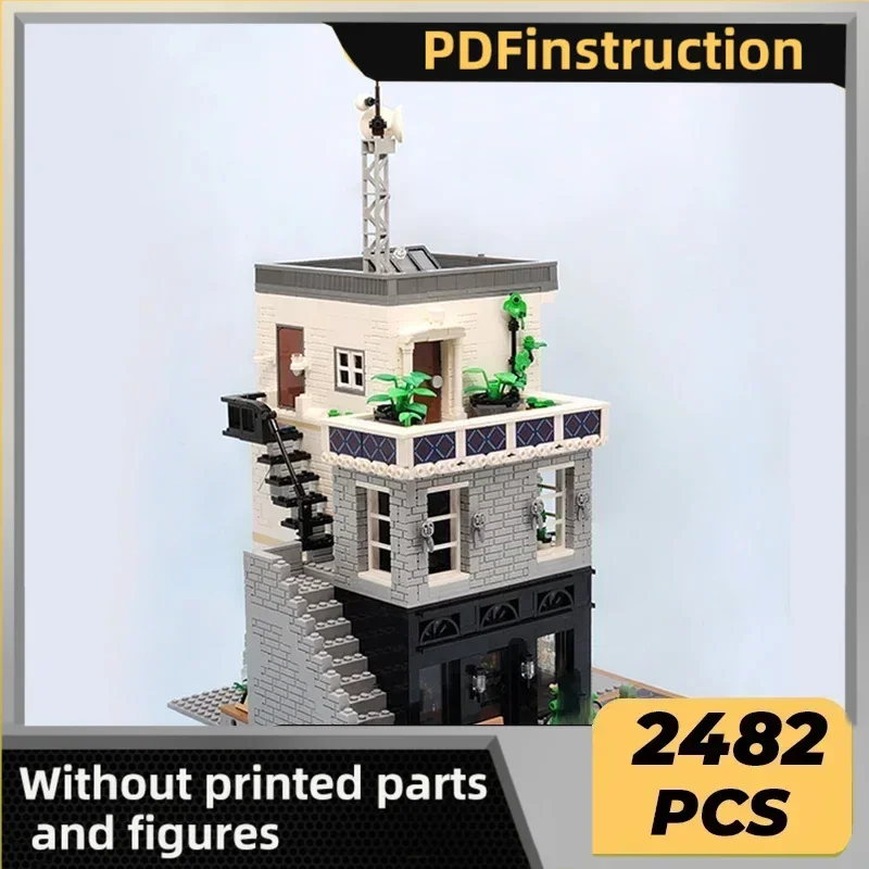 

City Street View Model Moc Building Bricks Corner News Agency Technology Modular Blocks Gifts Christmas Toys DIY Sets Assembly