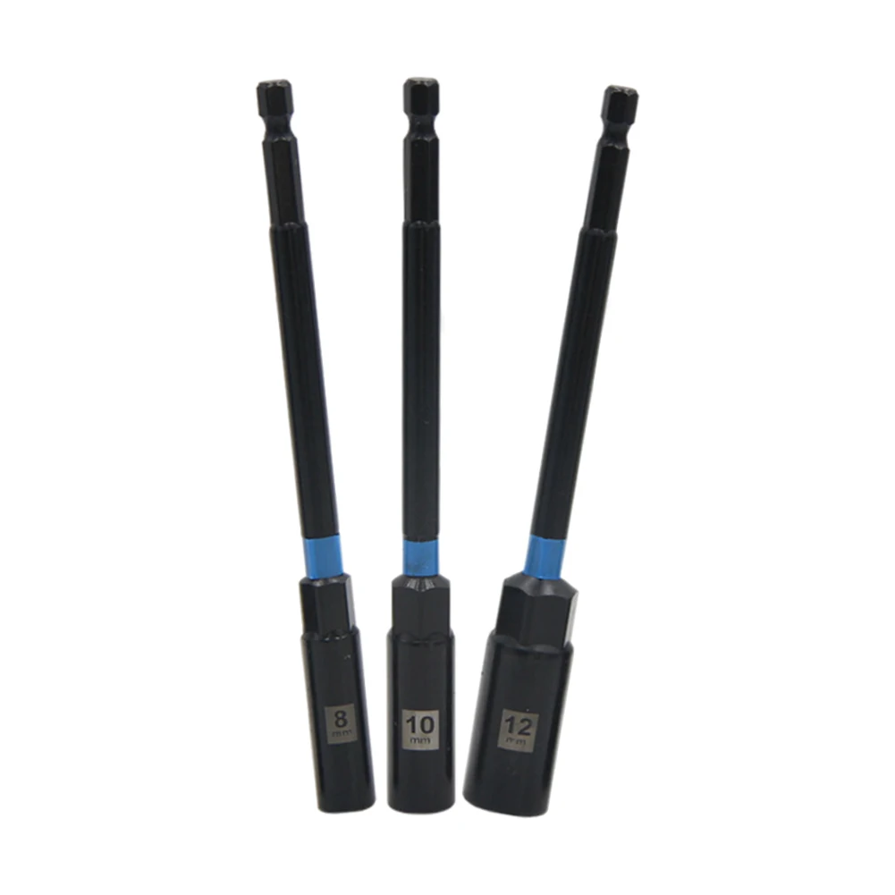 Para coche para el hogar herramienta de reparación de automóviles DIY destornillador de tuerca hexagonal 150mm juego de herramientas de reparación de piezas de automóvil máquina hexagonal 150mm de longitud juego de 3 piezas