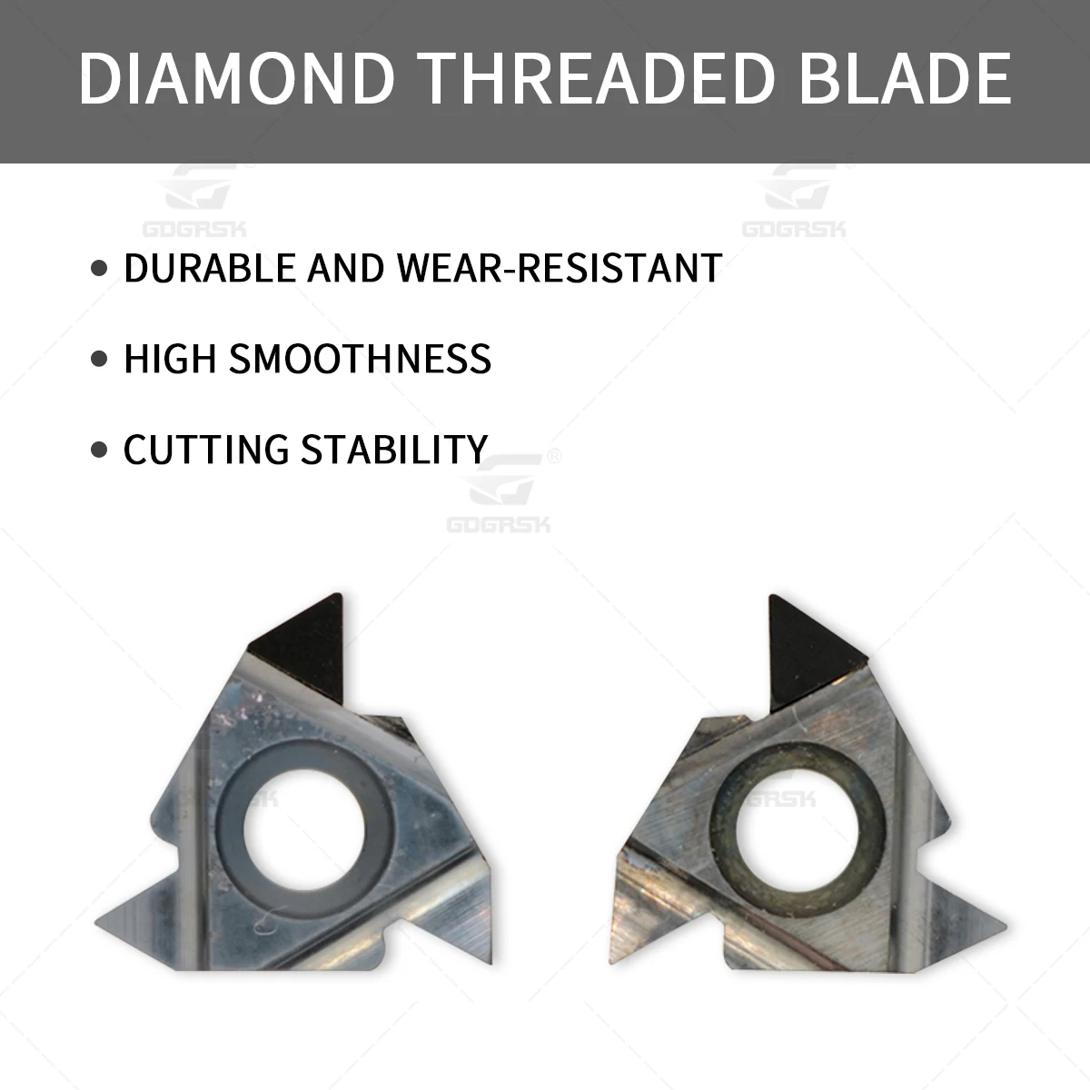 11IR A60 16ER 16IR AG60 PCD CBN AG55 Turning Insert CNC Diamond Lathe Cutter Thread Blade Tool High Hardness Cubic Boron Nitride