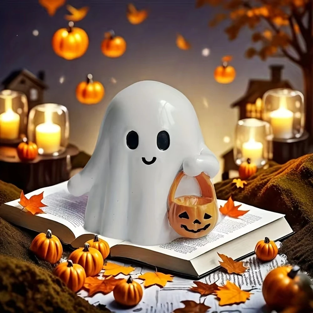 1Pc Halloween Cute Ghost Pumpkin Ornaments Pumpkin Desktop Party Decoration Party Small Gift Little Pumpkin Cute Ghost Gifts