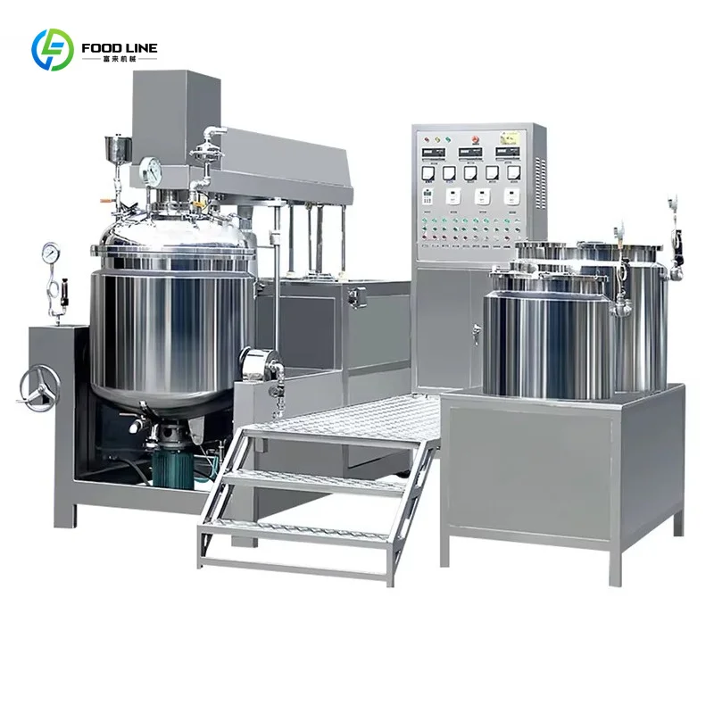 Factory Direct 1000L Inclined Tilting Automatic Vacuum Homogenizer for Cosmetic Chemical and Food Industry Manufacturing Line