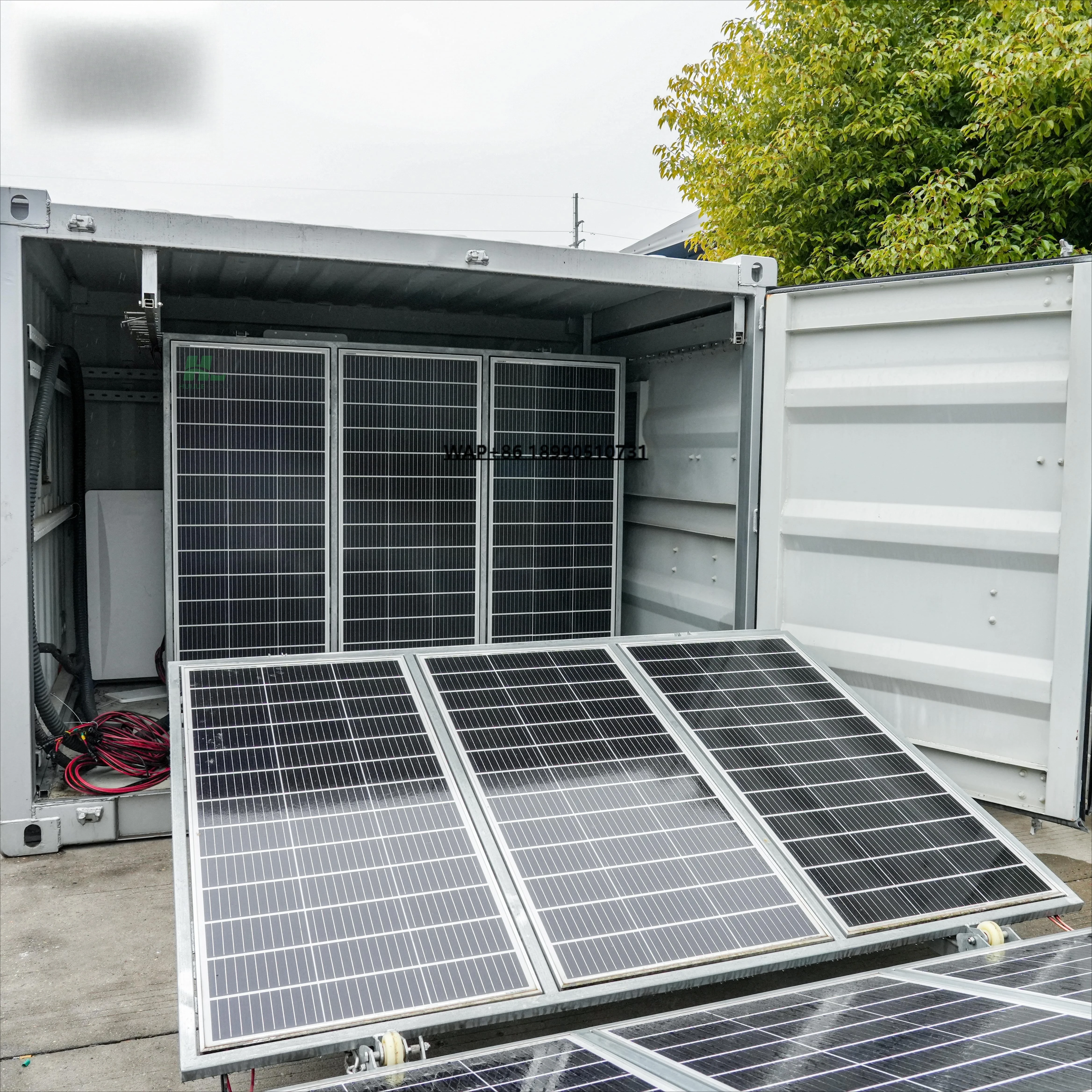 HJ 100KWh 200KWh Solar Container System Solar PV Panel Container Photovoltaic Folding Panels Energy Storage Container