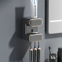 UVC sterilisation electric toothpaste squeezer wall mounted no punch toothbrush holder
