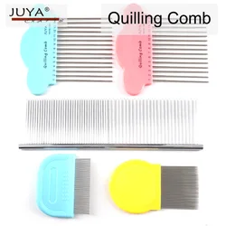 JUYA Quilling Comb, 4 styles, Blue and Pink is traditional style, 2 functions comb and 2 small combs is new.
