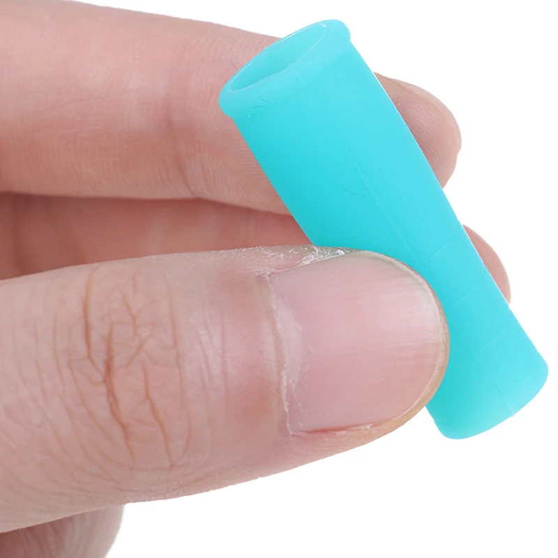 2 pçs silicone nipper capa protetora luva prego cutícula tesoura pinça tampão manga protetora para ferramenta de tesoura cutícula do prego