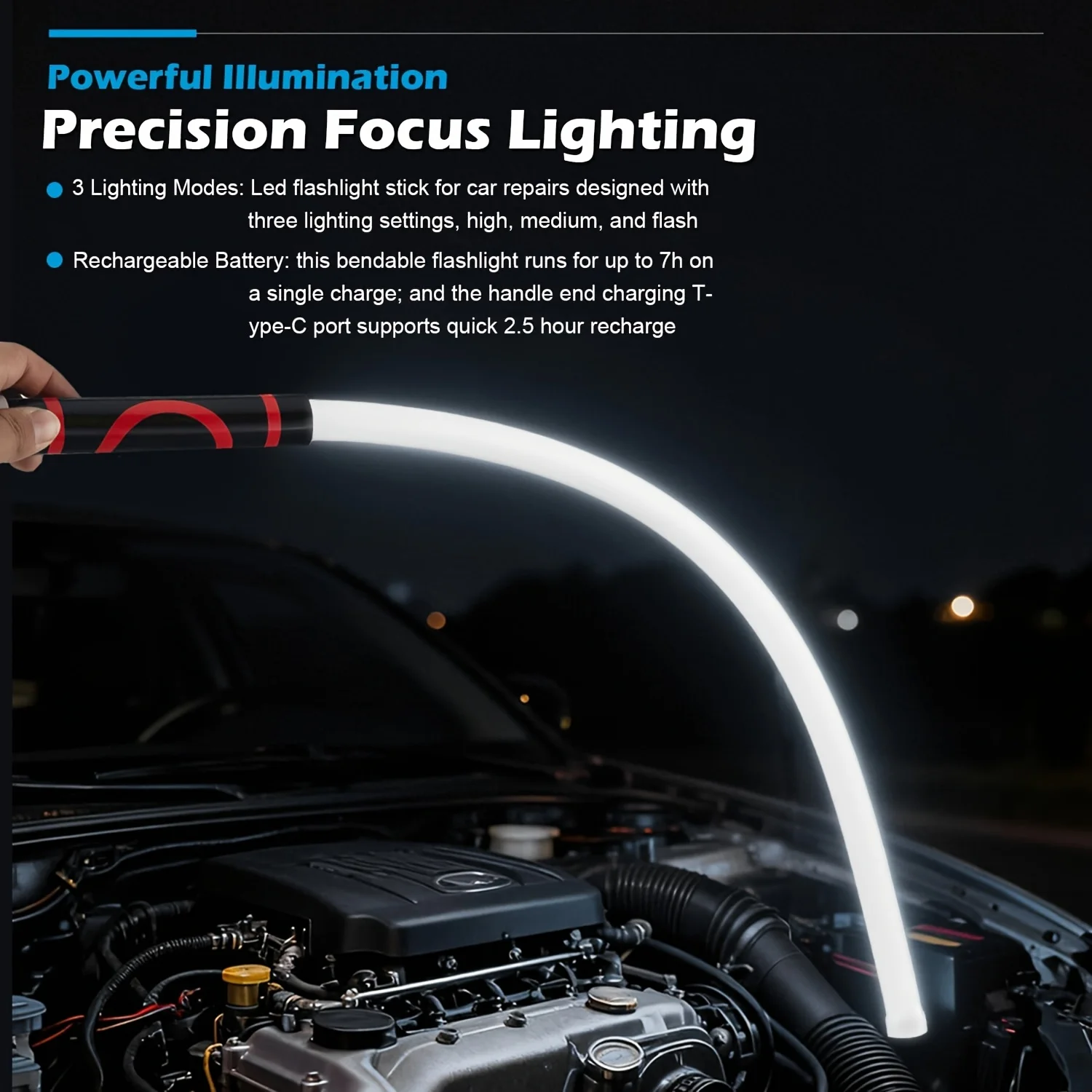 Bendable LED Flashlight Stick, Bendable LED Light, 30