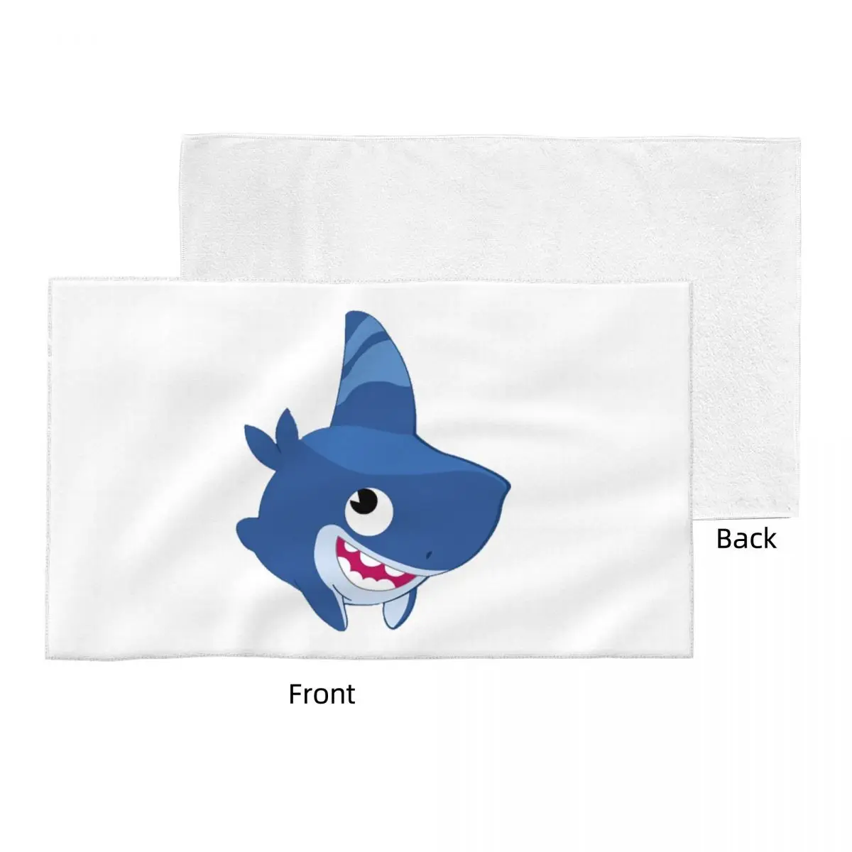 Custom Funny Shark Dog Soft Face Towel Quick Dry Pool Bath Cotton Towels Absorbent Quick