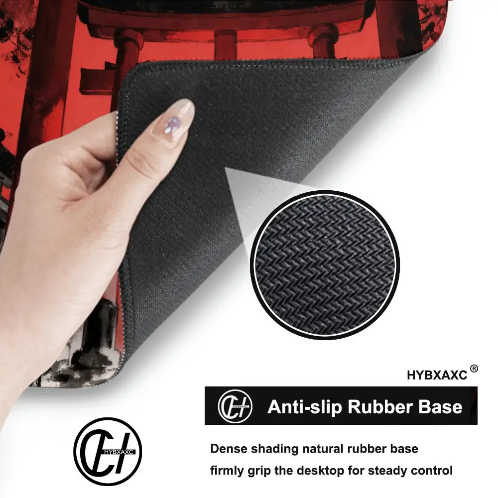 Gaming Samurai Oni Mouse Pad Japan Mask Girl Deskmat Large Gamer Professional Premium Mousepad Speed Control Accessories HYBXAXC