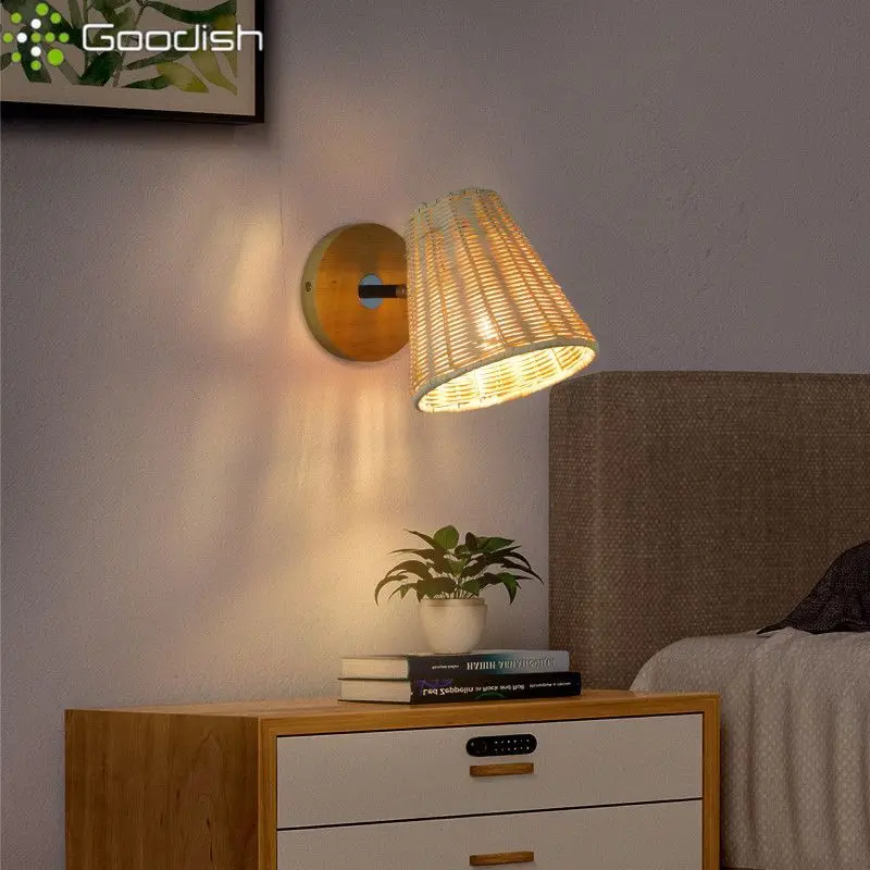 

Японский стиль ваби-саби, плетеный ротанг, ручной рог, светодиодные настенные светильники, художественный креативный светильник для спальни, украшение дома, люстра