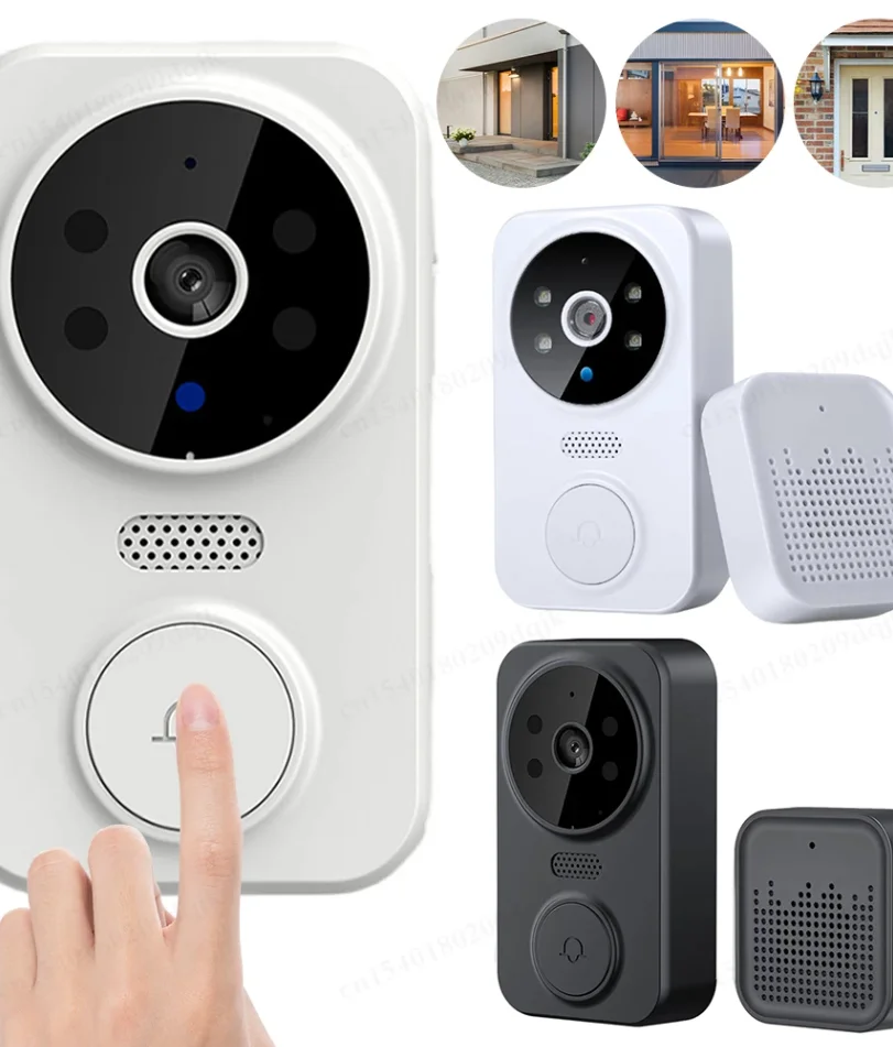 WiFi Smart Audio Doorbell Camera 2-Way Audio Wireless Visual Intercom Doorbell with Remote Monitor Indoor Outdoor Surveillance