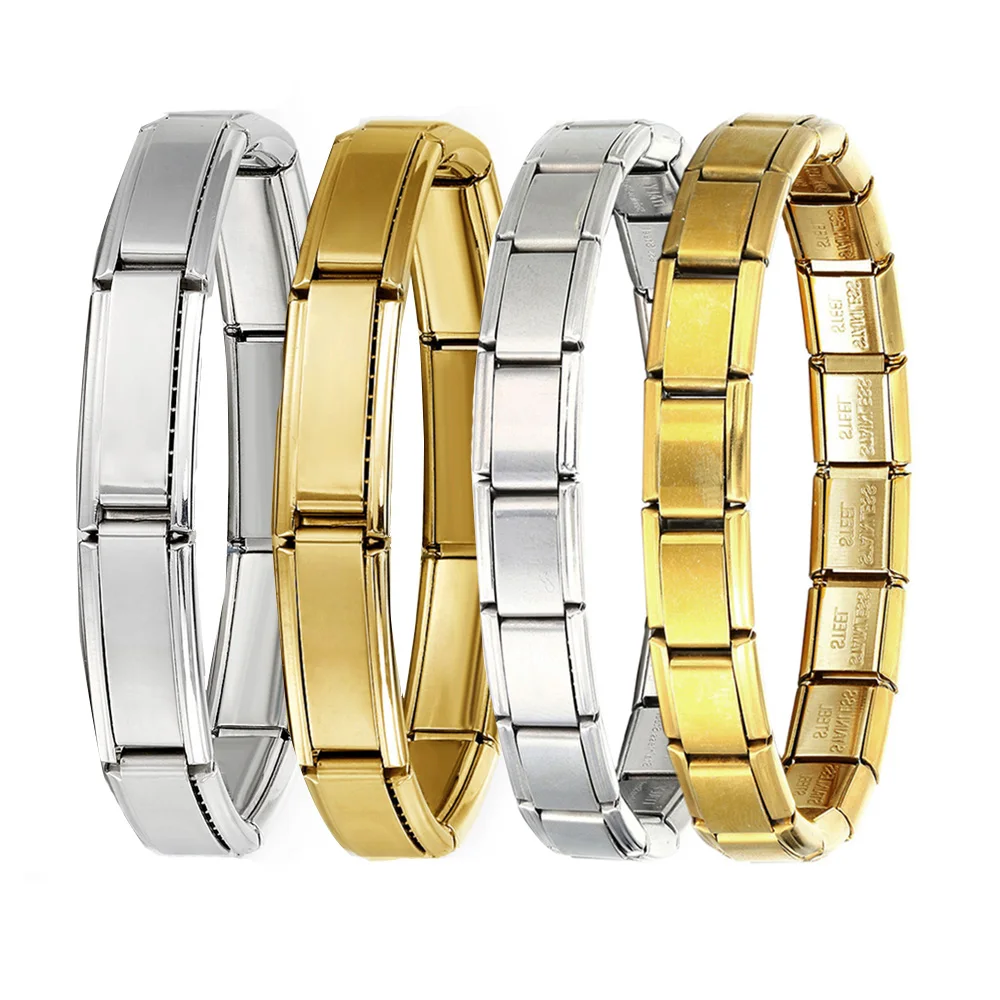 URING 20*9mm Width Women Men Simple Jewelry Silver Color Stainless Steel Bracelet Bangle Male Female Party Daily Accessories