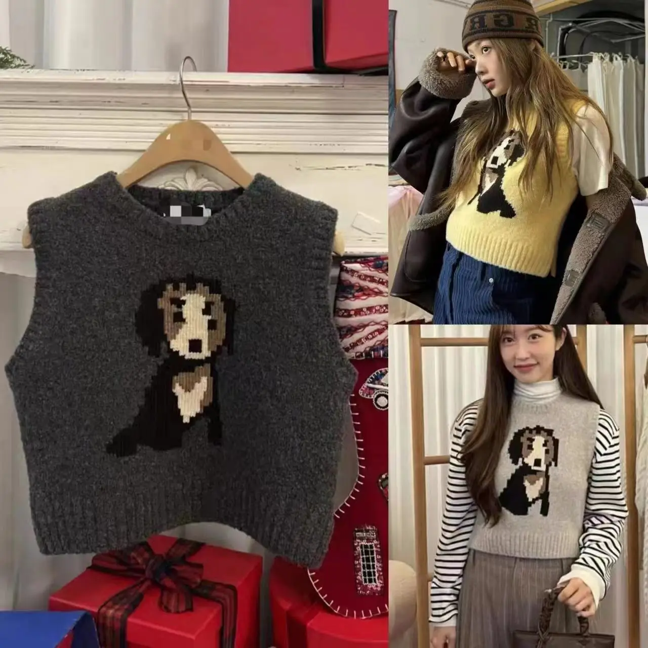 

Очаровательная шерстяная вязаная жилетка с вышивкой для маленьких собак, майка, универсальный базовый слой, осень 2021, женская мода