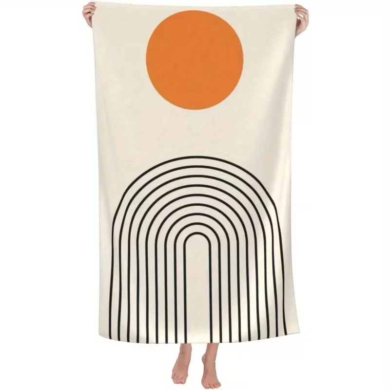 Bohemian Style Kitchen Towel Minimalist Aesthetics Towel Ultra-fine Fiber Men's and Women's Swimming Pools Camping Travel Towels
