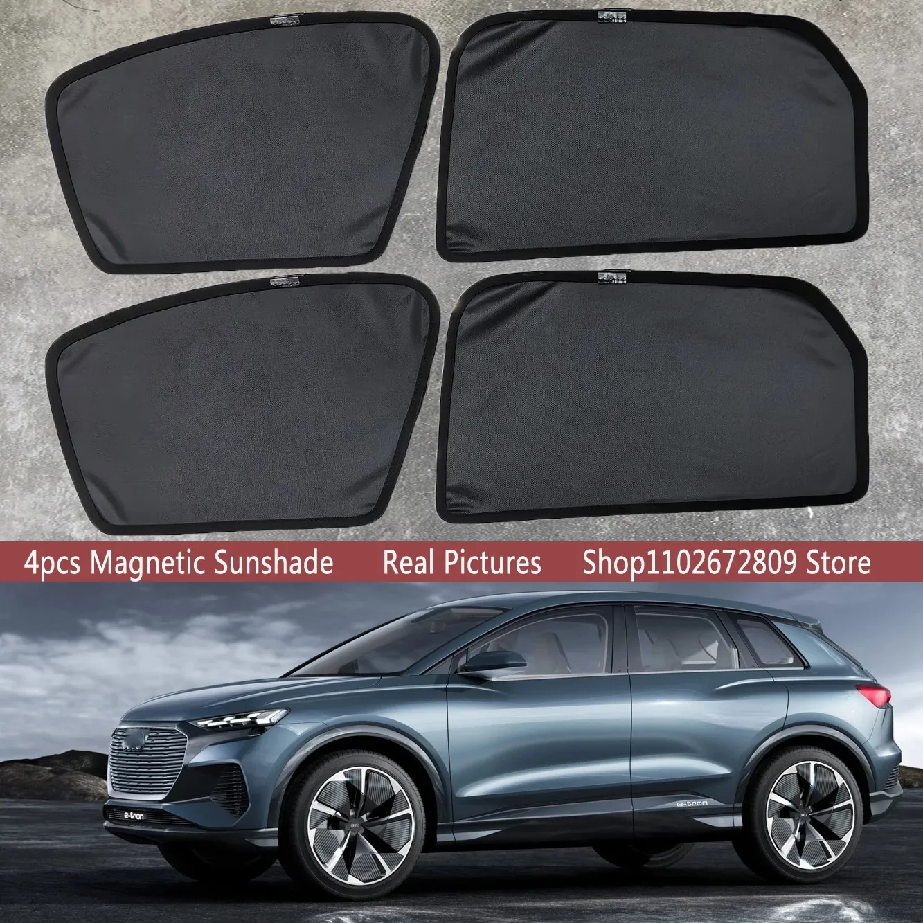 

Magnetic Car Sunshade Shield Windshield Frame Curtain Sun Shade For Audi Q4 E-Tron Etron 2022 2023 2024 2025 2026 Accessories
