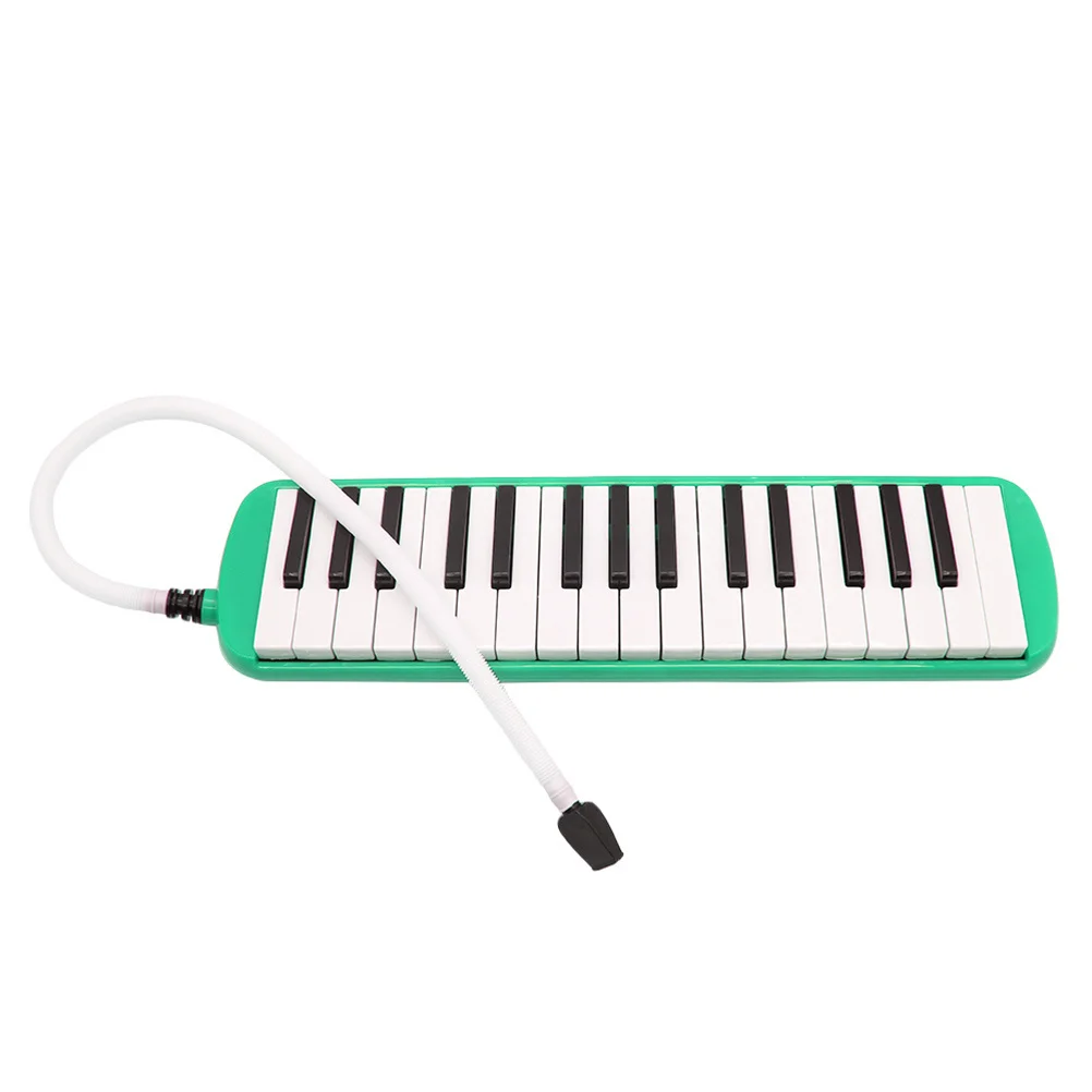 

32 Key Melodica Instrument Lightweight Portable Pianica With Case For Beginners Comfortable Blow Play Music Green