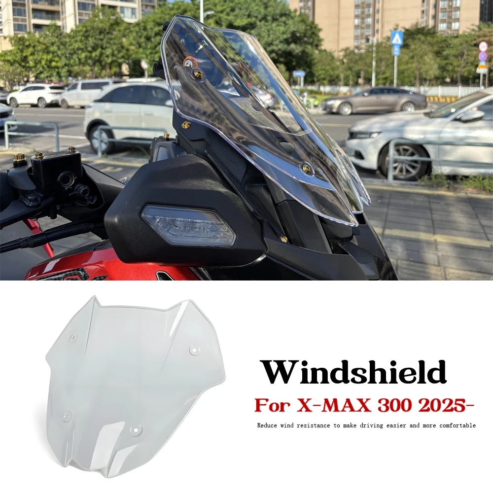 

Windscreen Windshield Wind Deflector Shield Screen Visor Glass Motorcycle Accessories For Yamaha X-MAX XMAX 300 X-MAX300 2025