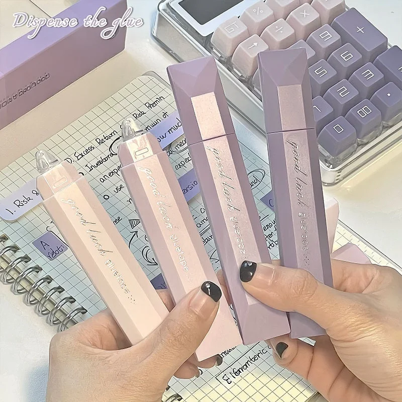 4Pcs Set of Pen-Shaped Dot Glue Sticks, High-Quality Dot-Shaped Double-Sided Tape, High Viscosity, Suitable for Elementary School Students' Journals, Adhesive Tape Stickers, 6mm Wide, DIY Party Learning Supplies, Exchange Gifts