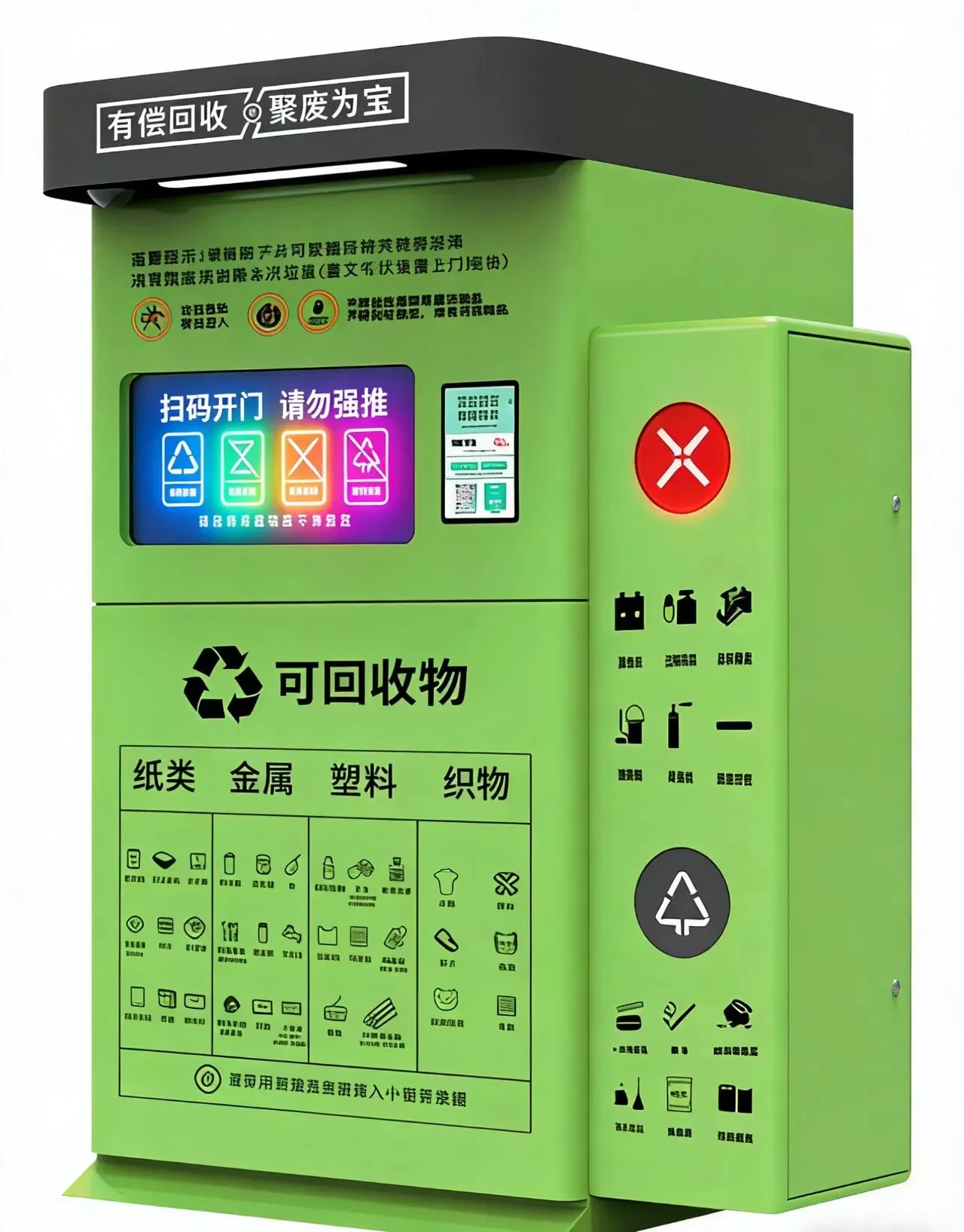 Custom Durable Outdoor Weatherproof Waste Collection Reverse Vending Machine