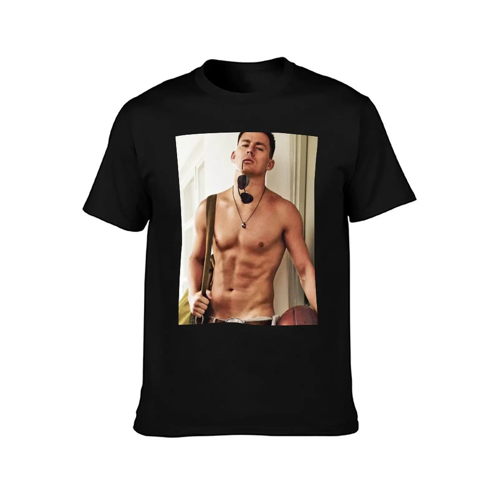 Channing Tatum Shirtless T-Shirt Outdoor Work Short Sleeve Top T-Shirt