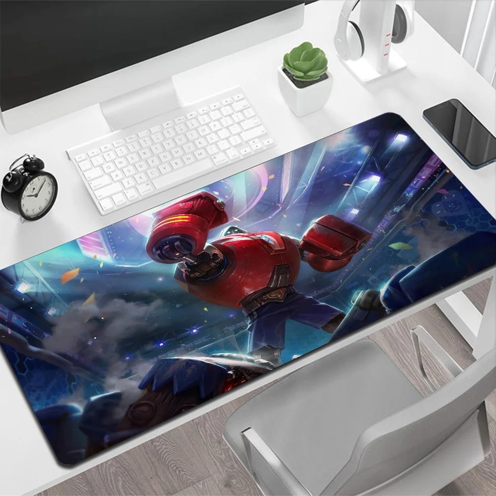 Tapis de souris de jeu League of ATIONS End Blitzcrank, grand tapis de souris, PC Gamer, ordinateur, grand clavier, bureau, polymères, média