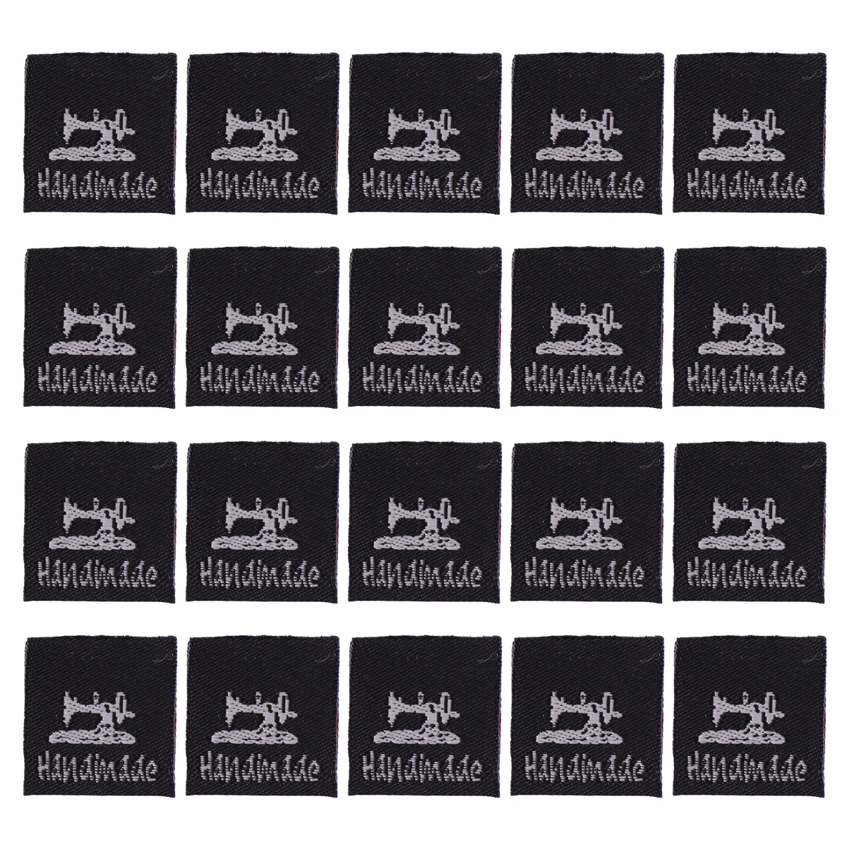 

100pcs Clothing Labels H made Sewing Heart Shaped Accessories Black Non Fraying Colorfast Knitting Projects Storage Folder Tag