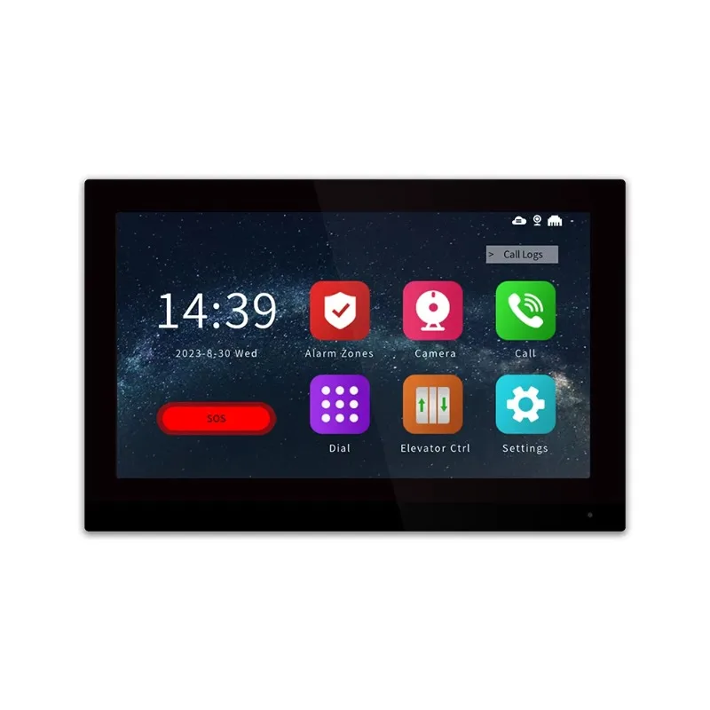 Home Security Intercom System 10 LCD Touch Screen, Wireless Video Door Phone SIP Indoor Monitor, Based System