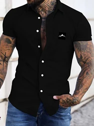 Europe and the United States men's summer casual loose cardigan men's short-sleeved shirt trend Men T-Shirt casual shirt