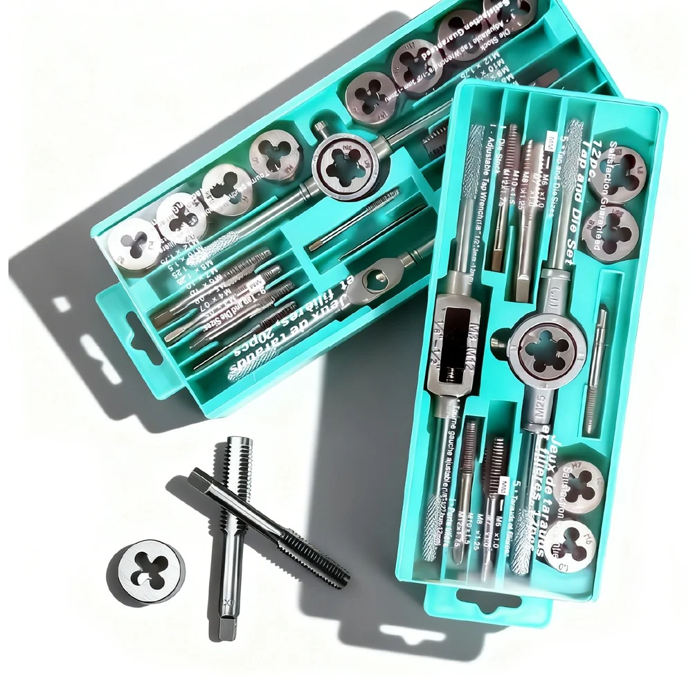For Metalworking Tap and Die Kit M6 M10 Straight Flute Fine Carbon Steel Threading Tools for Internal Thread Creation