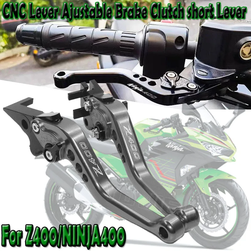 

Для NINJA400 Z400 Z 400 2018 2019 2020 2021-2024 Регулируемые аксессуары для мотоциклов с ЧПУ, рычаг тормозной муфты, 6-скоростная регулировка