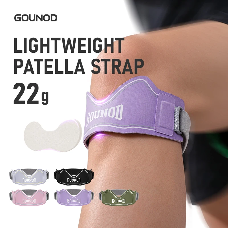 GOUNOD Knee Brace Support for Running Sports Adjustable Knee Strap Patella Protector for Basketball Hiking Gym