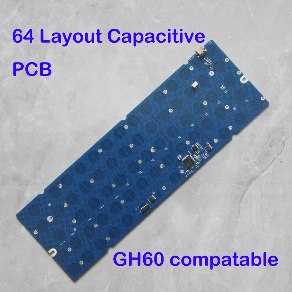 

EC 64 PCB Capacitive Keyboard PCB QMK VIAL Compatible GH60 64 Layout EC Keyboard