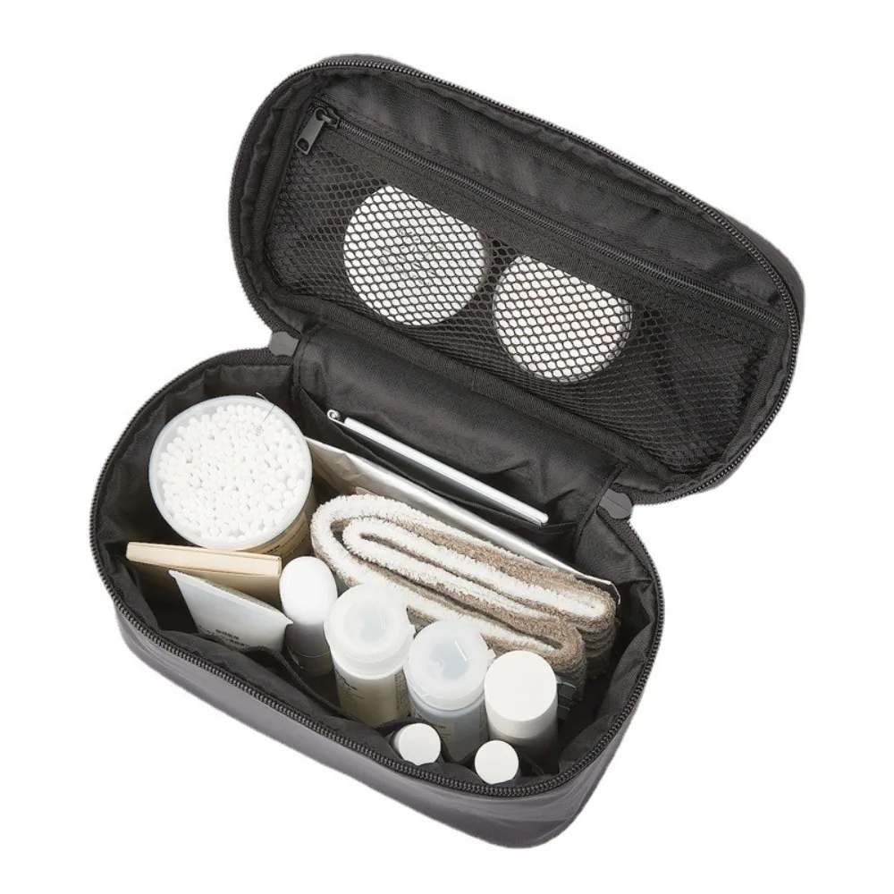 Przenośna kosmetyczka damska w stylu japońskim, czarna, o dużej pojemności, torba na kosmetyki, torebka, podręczna torba do przechowywania przy praniu, damska/męska
