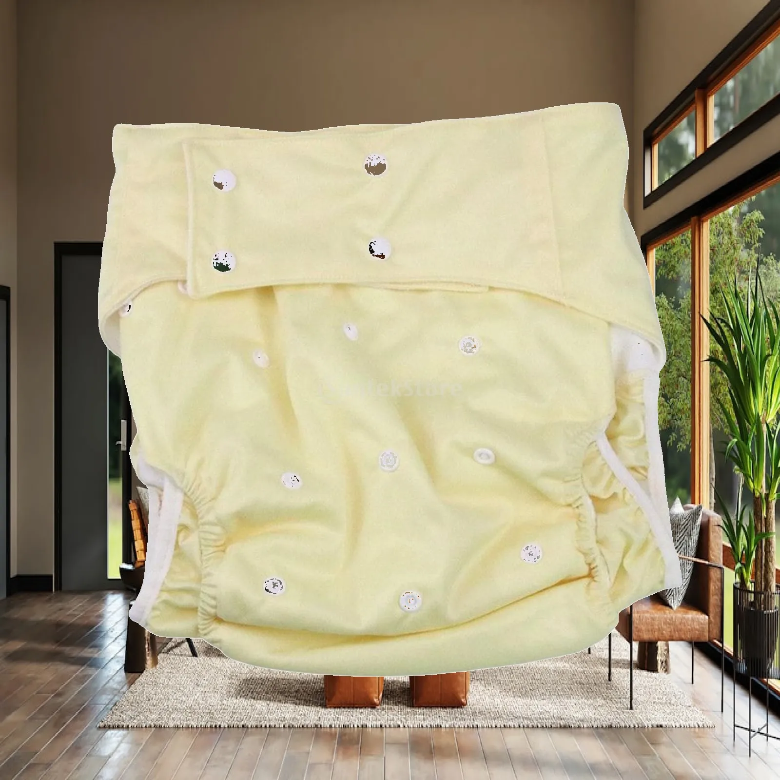 Adult Cloth Diaper Pants Moisture Absorbing Leakproof Elastic Nappy Cover for Elderly Bedwetting Nighttime Comfort