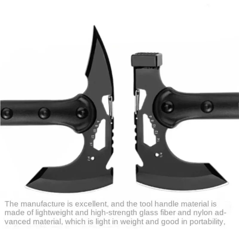 Handle Black Outdoor Tactical Axe, Jungle Logging Axe, Outdoor Camping Self-defense Rescue Axe