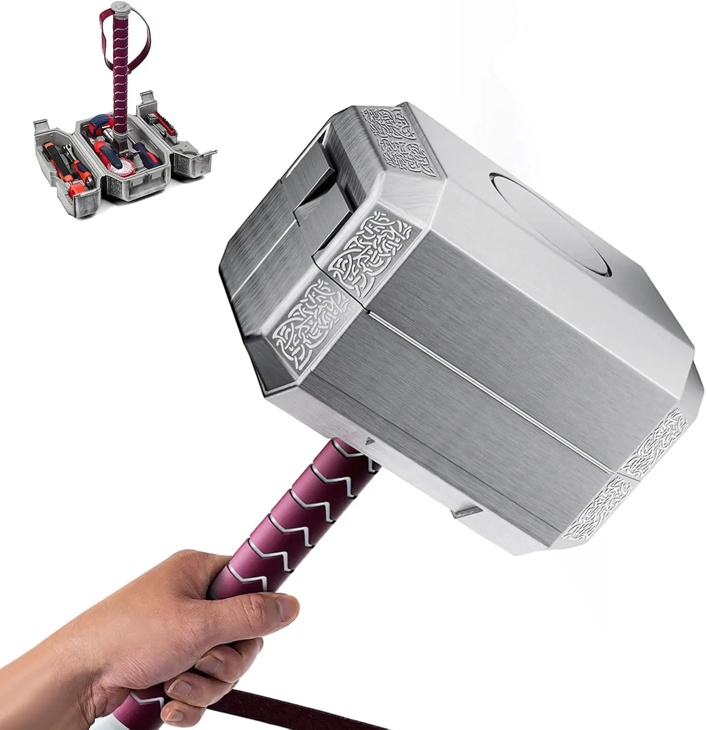 

Hammer Tool Box, 28 Piece Metal Tool Kit for Home Improvement, DIY Daily Repair, Cool Christmas Gifts for Men & Dad