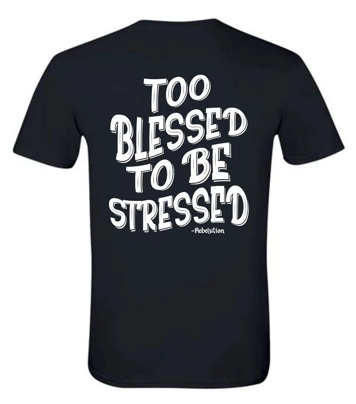 Rebelution Too Blessed To Be Stressed Band Concert Style T Shirt Bubble Letter Font Tumblr Reggae Fan Merch Tee