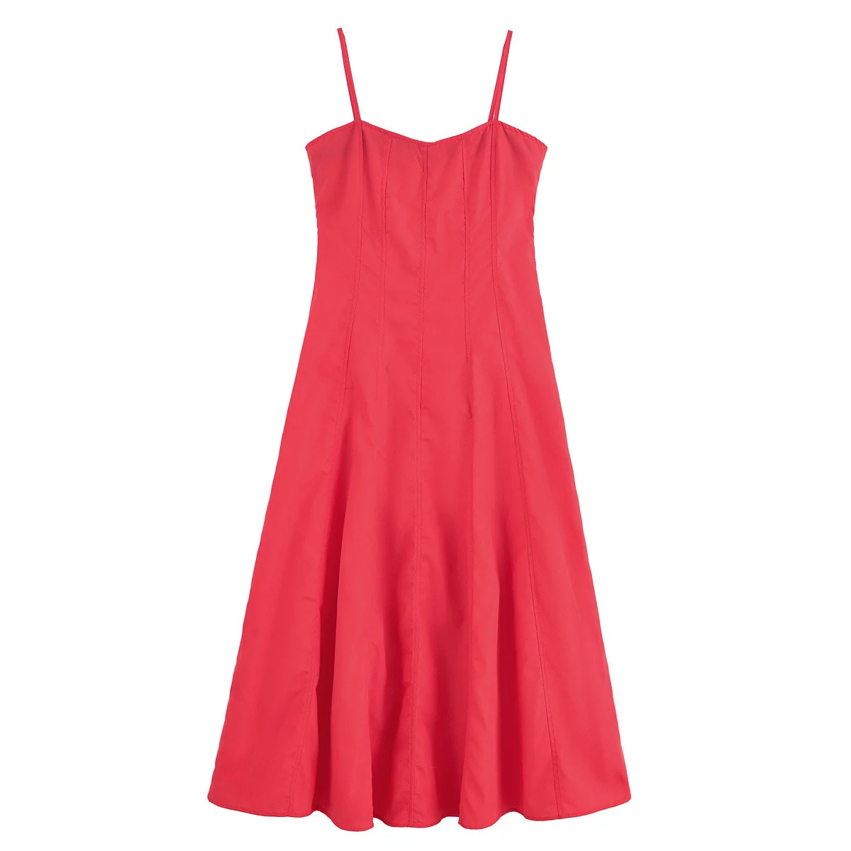 فستان نسائي صيفي جديد لعام 2025 موضة التخسيس حزام بسيط بدون أكمام بلون سادة نمط التخسيس فستان صيفي جديد