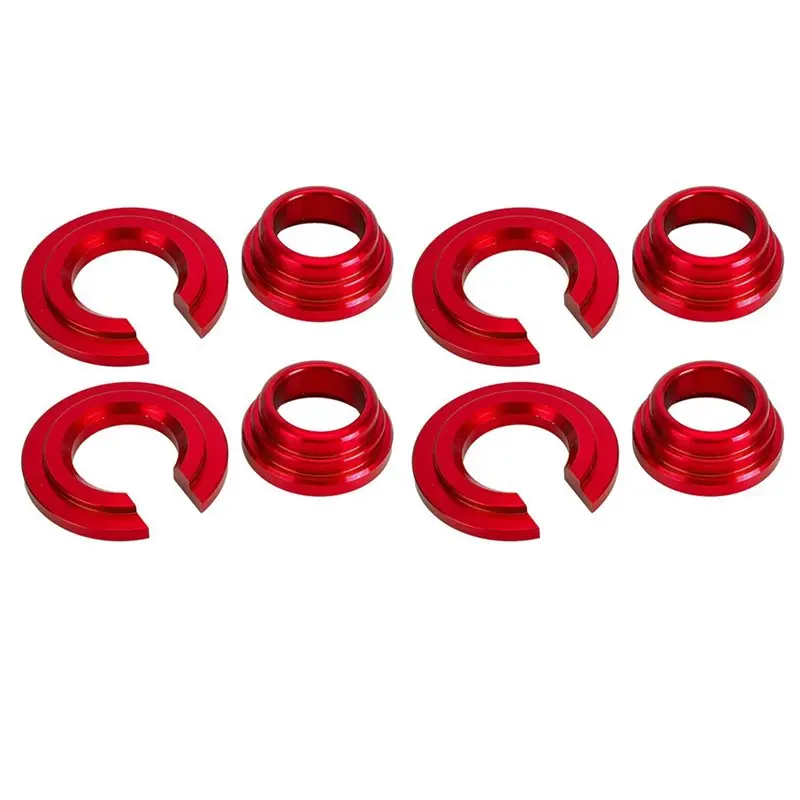 ABQB-8-Piece 100715-RD Aluminum Rear Sub Frame Bushing Collars Kit For Nissan Maxima 300ZX 240SX 180SX Silvia