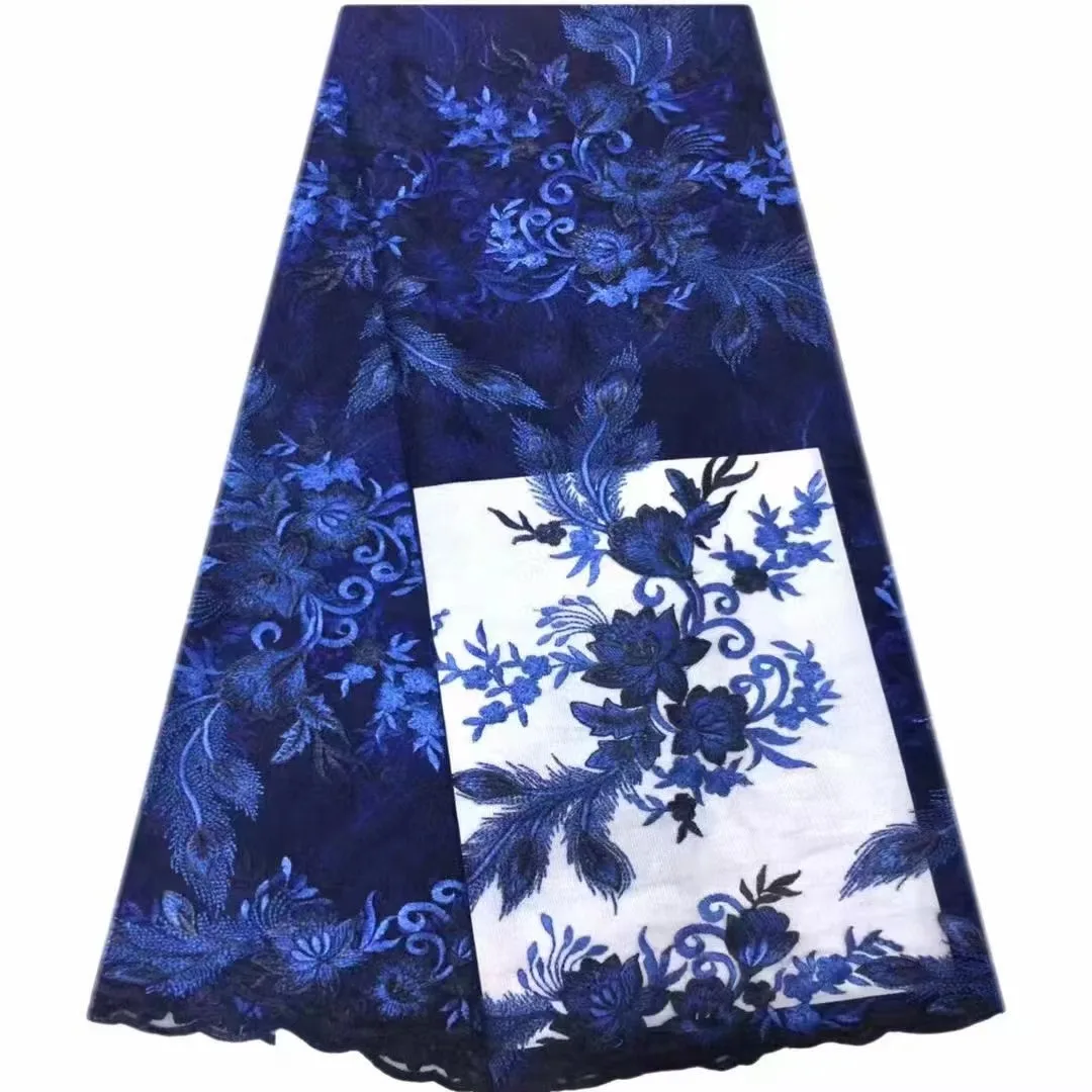 

African Lace Fabric 2023 High Quality Lace 5 Yards French Mesh Lace Fabric Sequins Nigerian Lace Fabrics For Wedding Party Dress