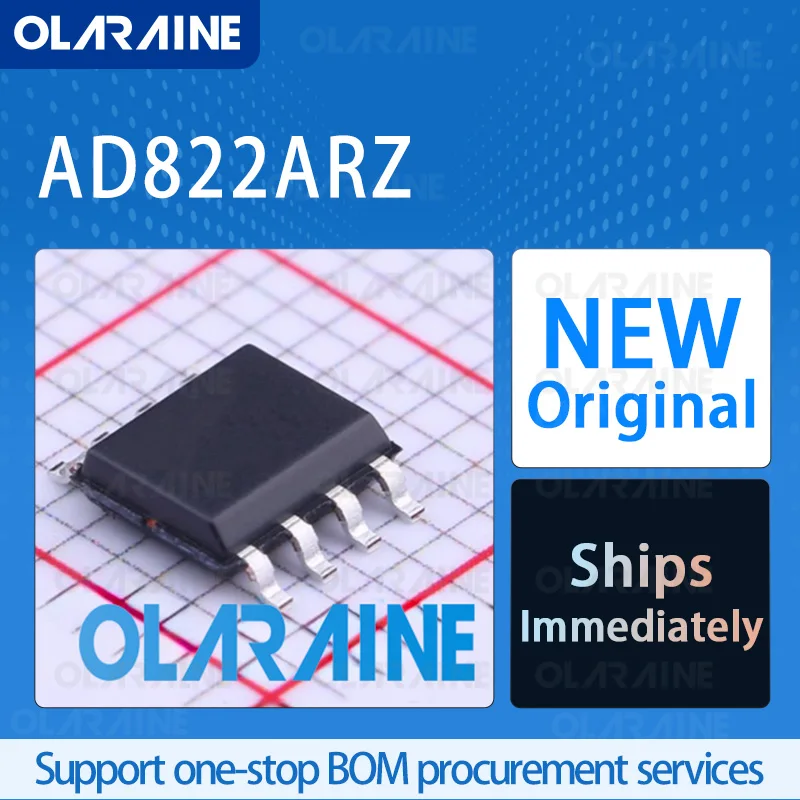 1/5/10Pcs AD822ARZ SOIC-8 original ic chip Precision amplifiers RoHS 2 Channel SR -3 V/us Vos -100 uV Ib - 25 pA