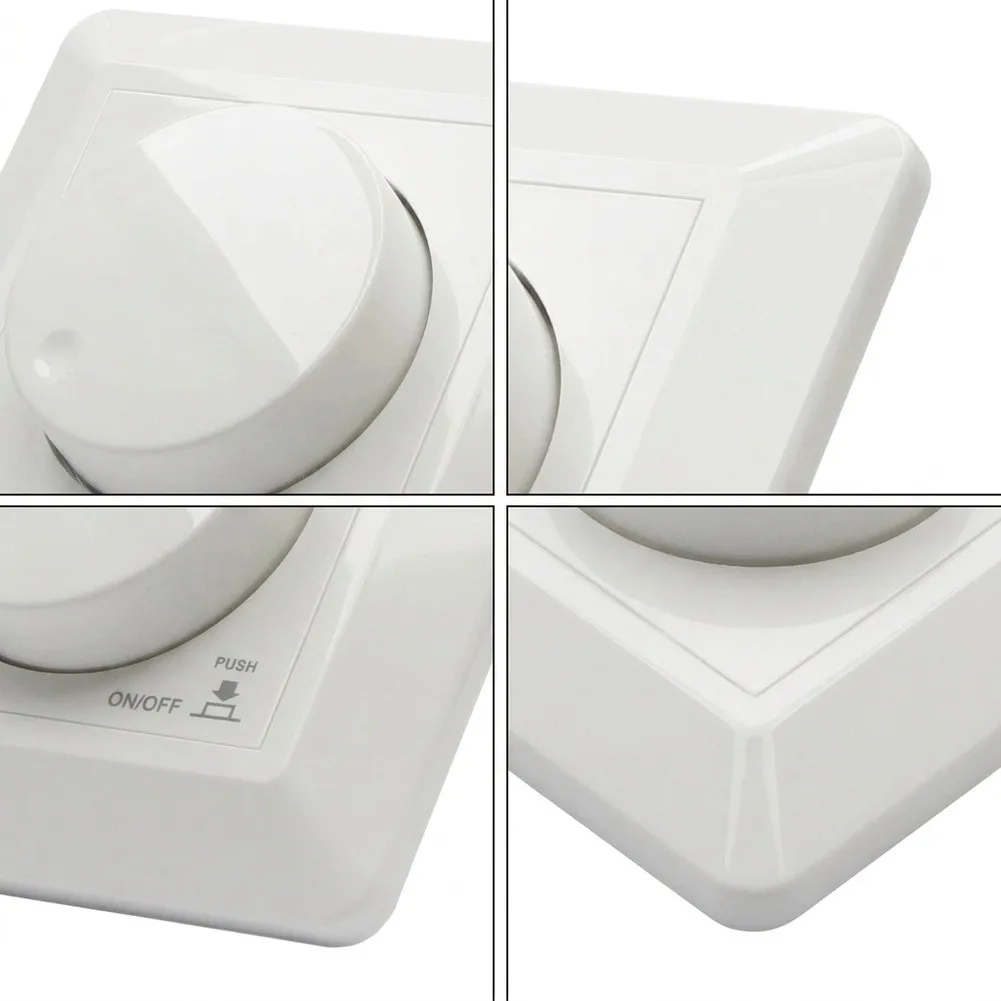 LED Dimmer Switch Silicon Controlled Single Color Phase Control Knob 0-100 Percent Brightness Adjustment For Residential Commerc