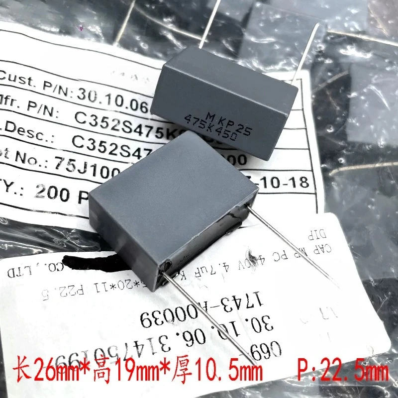 For Farad MKP25 475 4.7uf 4u7 450v 400v safety film capacitor C352S475K