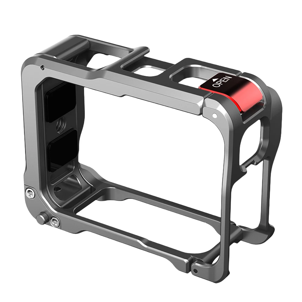 Metal Cage with Cold Shoe Aluminum Alloy Cage Quick Release Protective Frame Housing Shell for Insta360 Ace Pro/Ace Pro 2