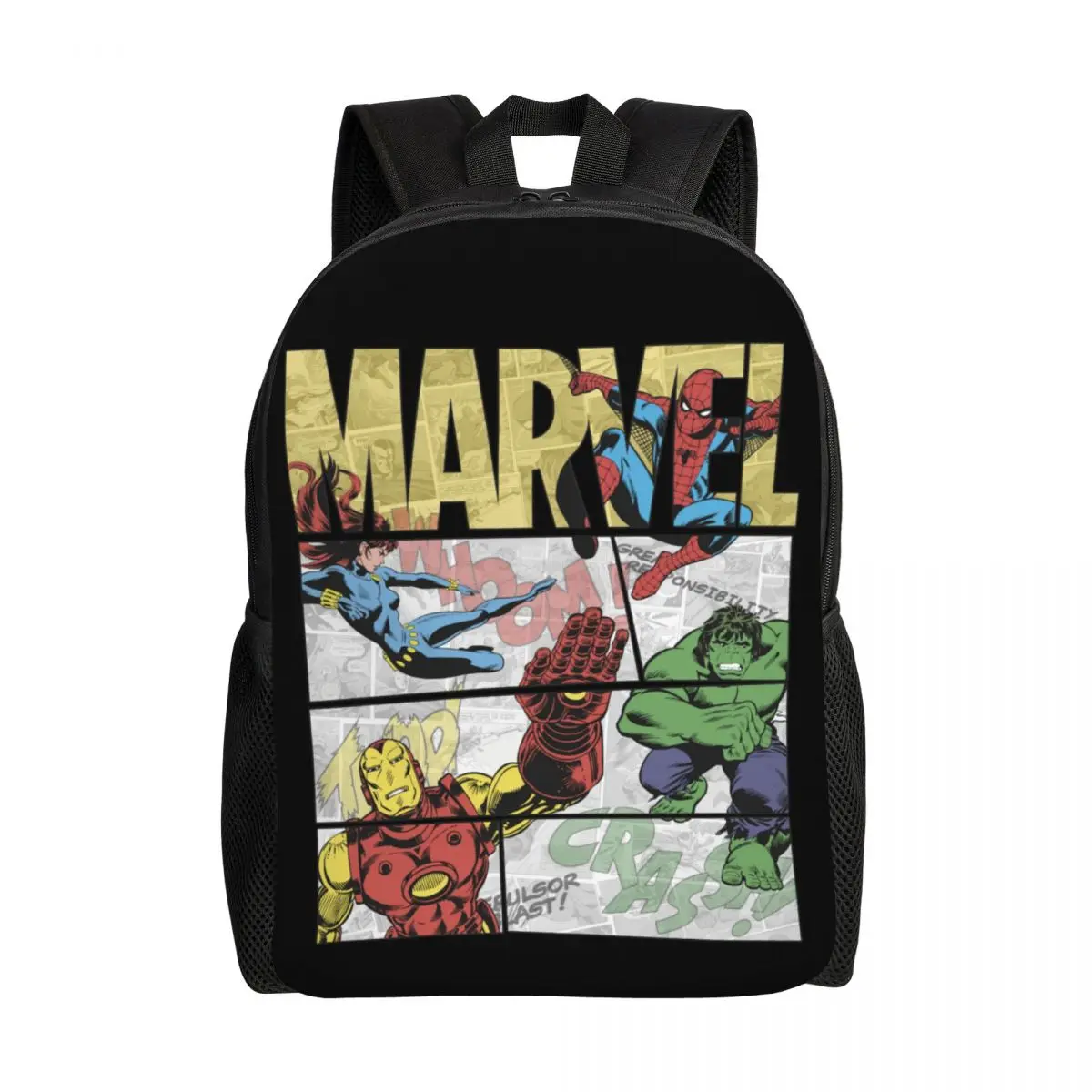 Custom Comics Retro Superheroes Laptop Backpack Men Women Basic Bookbag for College School Students Bags