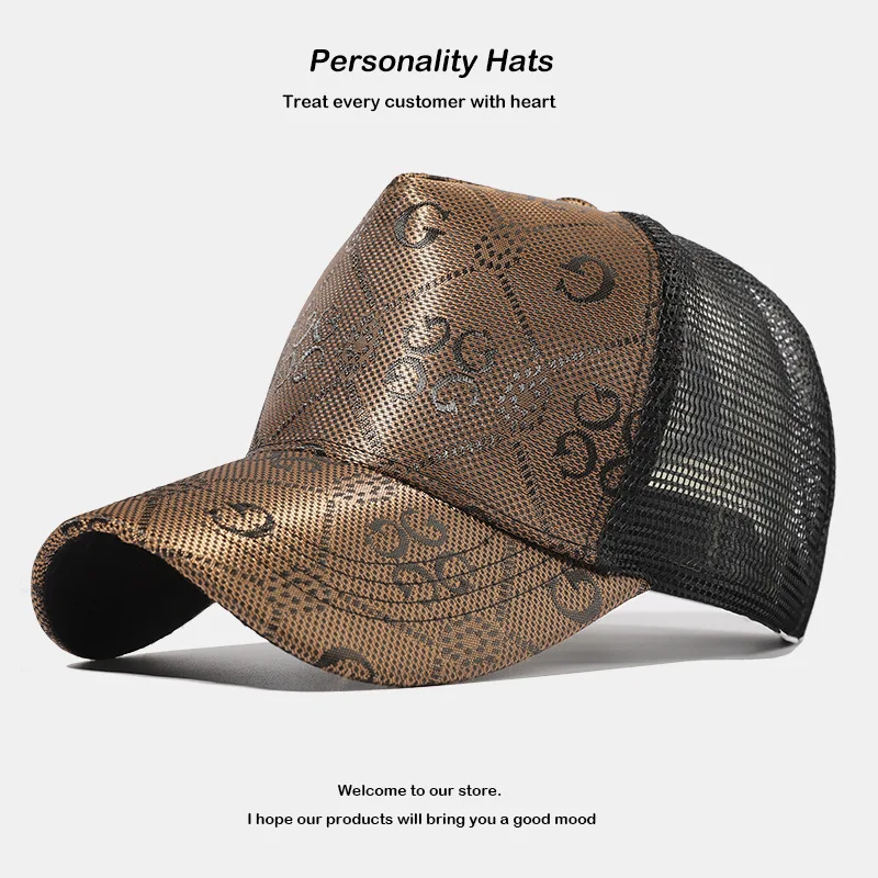 Baseball Cap New Lettered Printed Net Cap Men's and Women's Breathable Cap Casual Sun Protection Hat